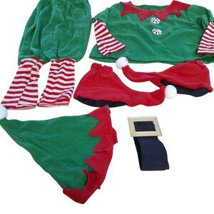 Eraspooky Kids Small Costume Elf Christmas Holiday Funny Cosplay Party